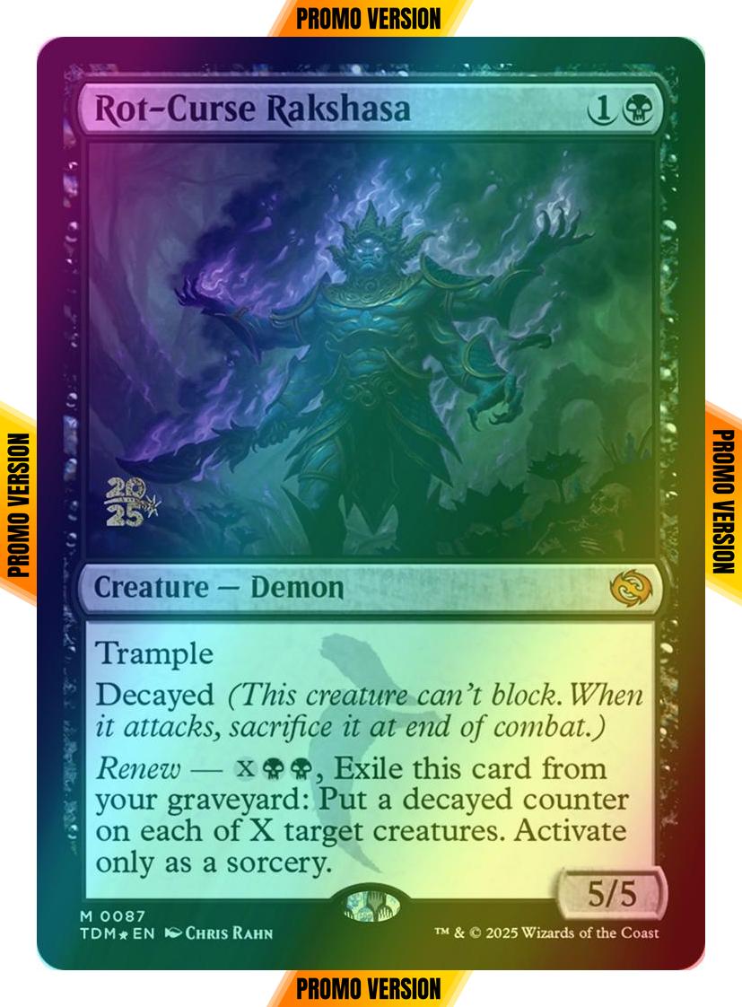 Rot-Curse Rakshasa [87s] [Prerelease] [Tarkir: Dragonstorm: Promos] [Foil]