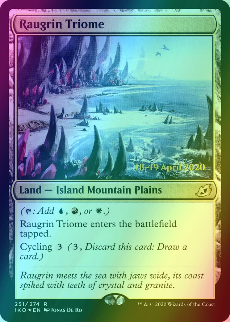 Raugrin Triome [Prerelease] [251s] [Ikoria: Lair of Behemoths Promos] [Foil]