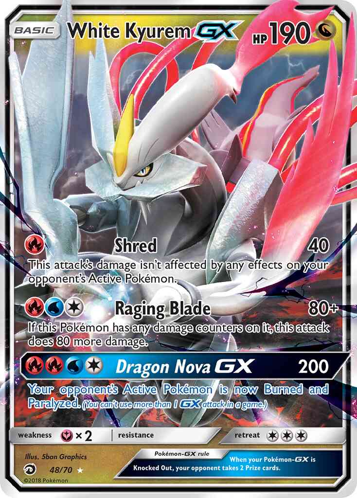 White Kyurem-GX - 48/70 - Rare Holo GX [sm75-48] [Ultra]