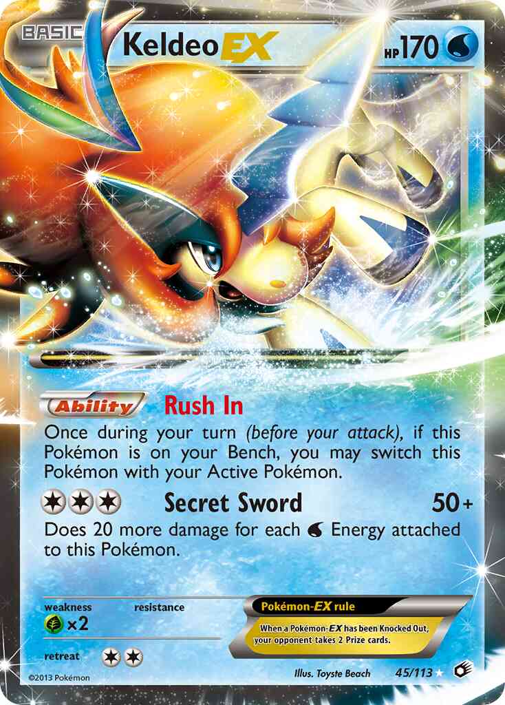 Keldeo-EX - 45/113 - Rare Holo EX [bw11-45] [Ultra]
