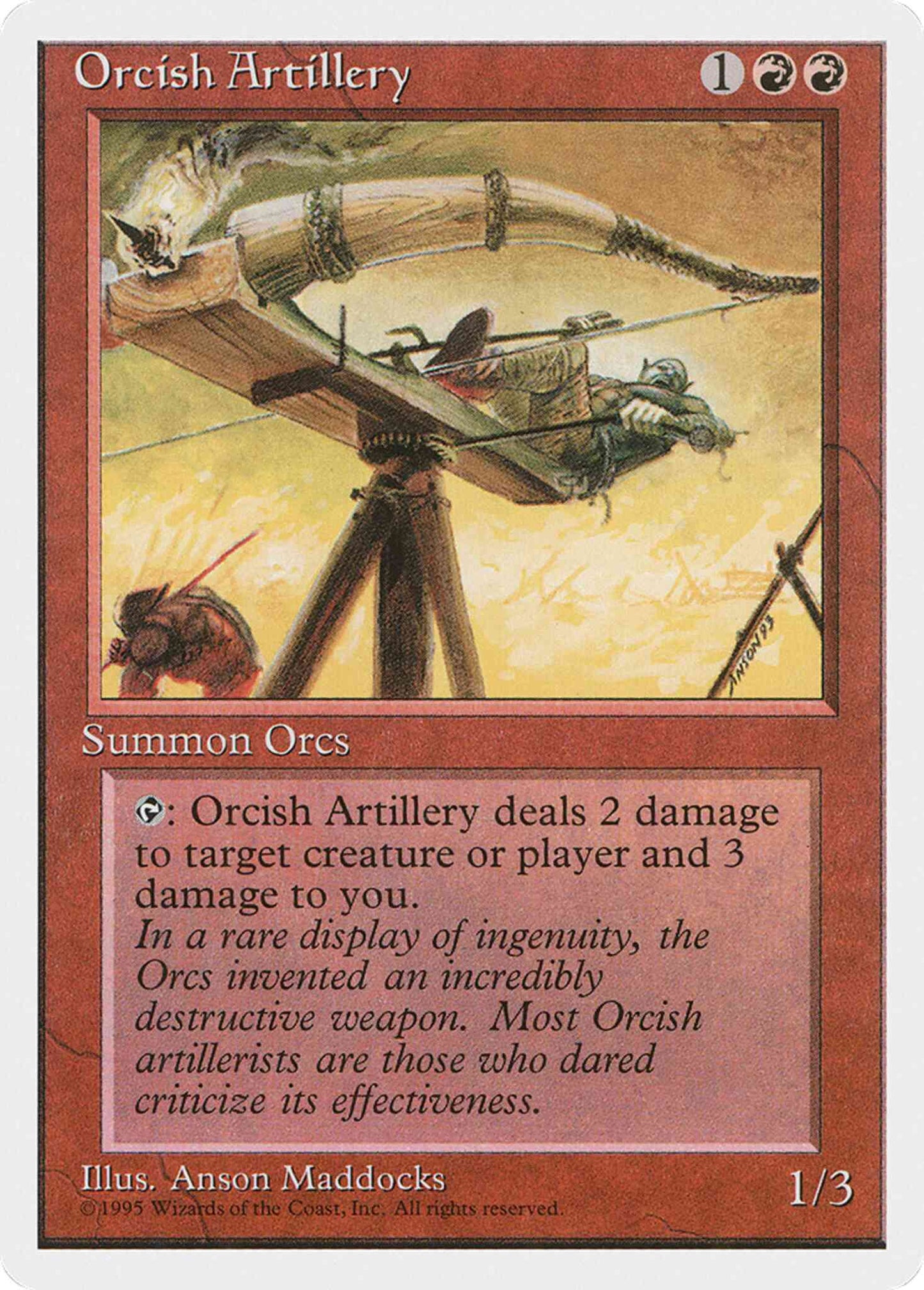 Orcish Artillery [214] [Fourth Edition] [Non-Foil]