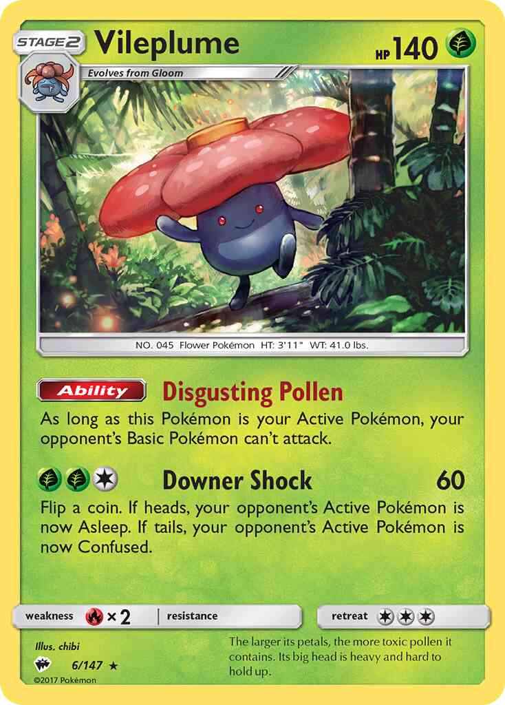Vileplume - 6/147 - Theme Deck Exclusive [sm3msp-6] [Non-Holo]