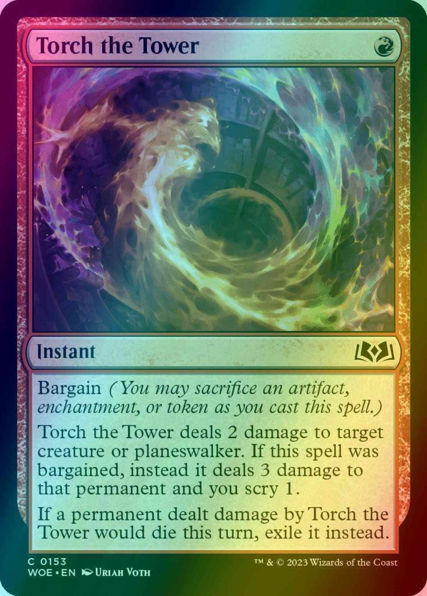 Torch the Tower [153] [Wilds of Eldraine] [Foil]