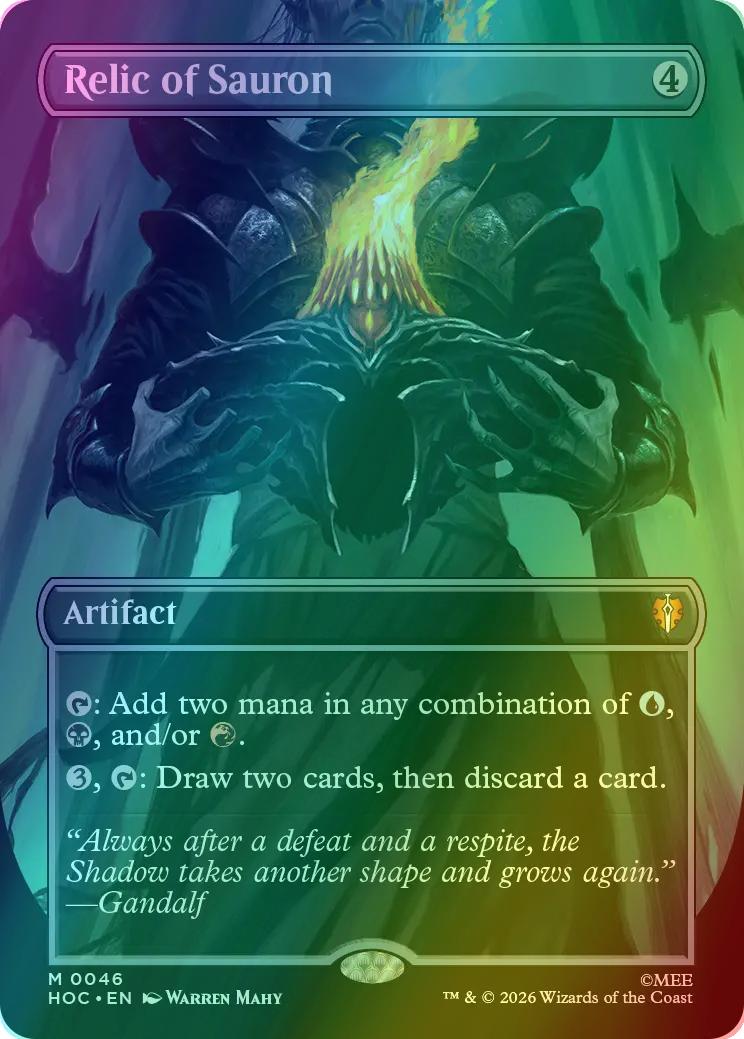 Relic of Sauron [46] [Borderless] [Classic Artist] [Box Topper] [The Hobbit: Commander] [Foil]