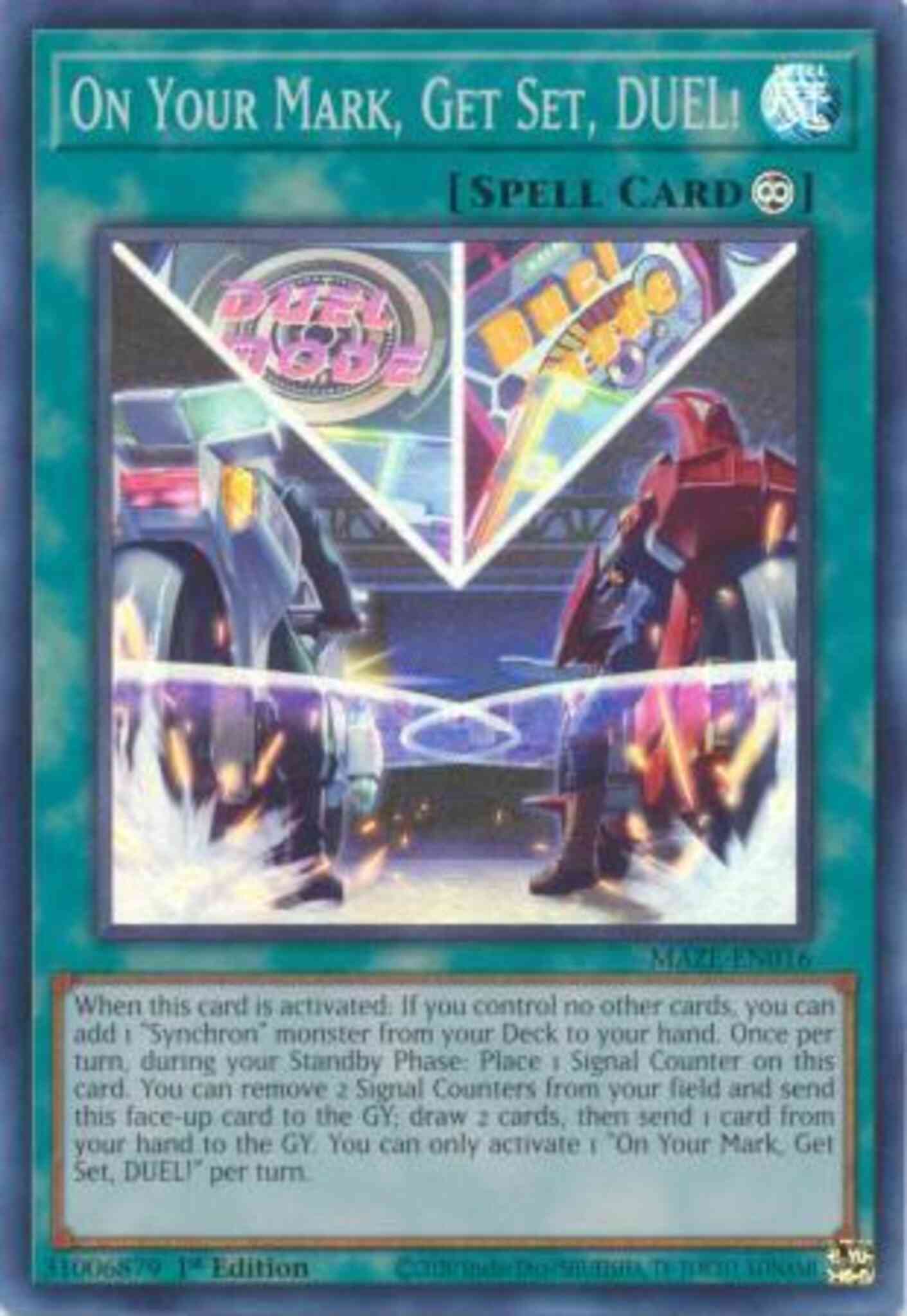 On Your Mark, Get Set, DUEL! - MAZE-EN016 - Super Rare - 1st Edition