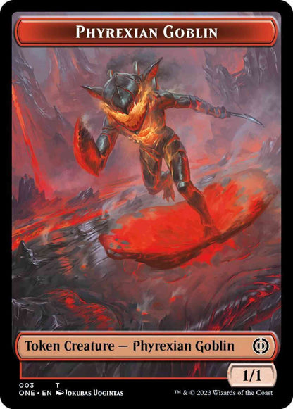 Phyrexian Goblin Token (03) // The Hollow Sentinel Token (09) [Phyrexia: All Will Be One: Tokens] [Non-Foil]