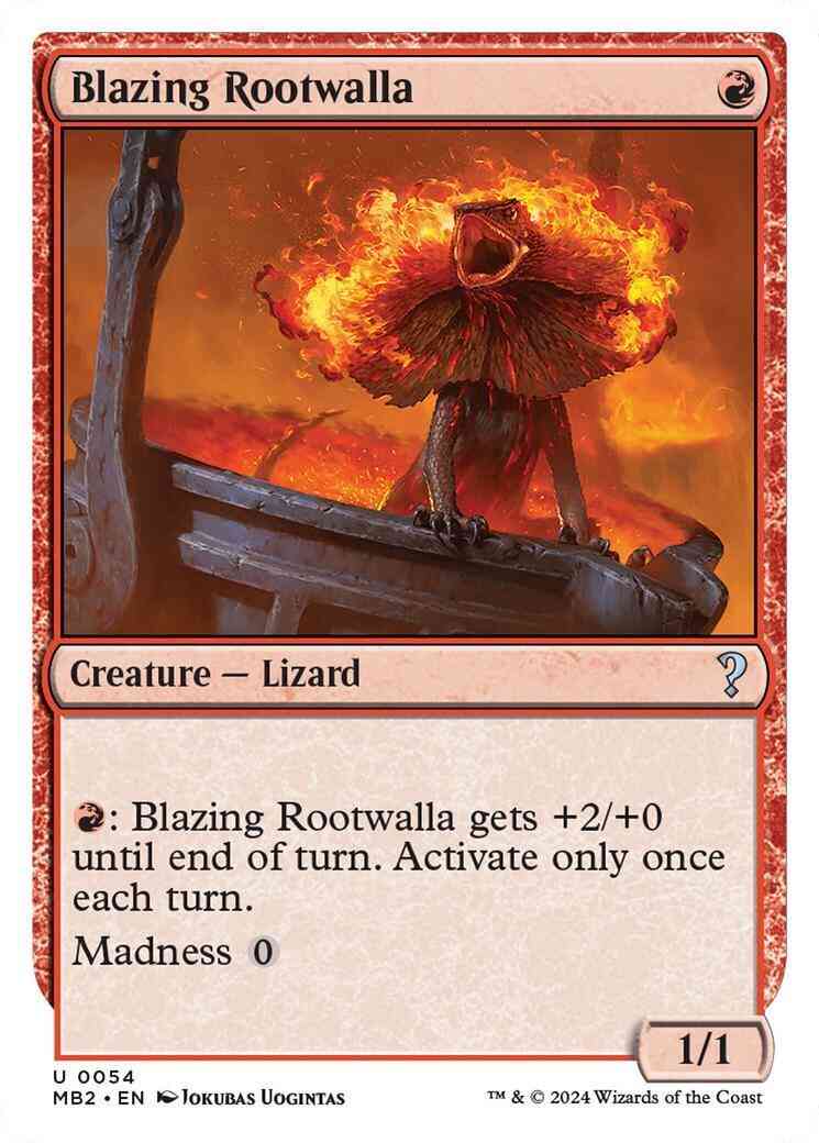 Blazing Rootwalla [54] [White Border] [Mystery Booster 2] [Non-Foil]
