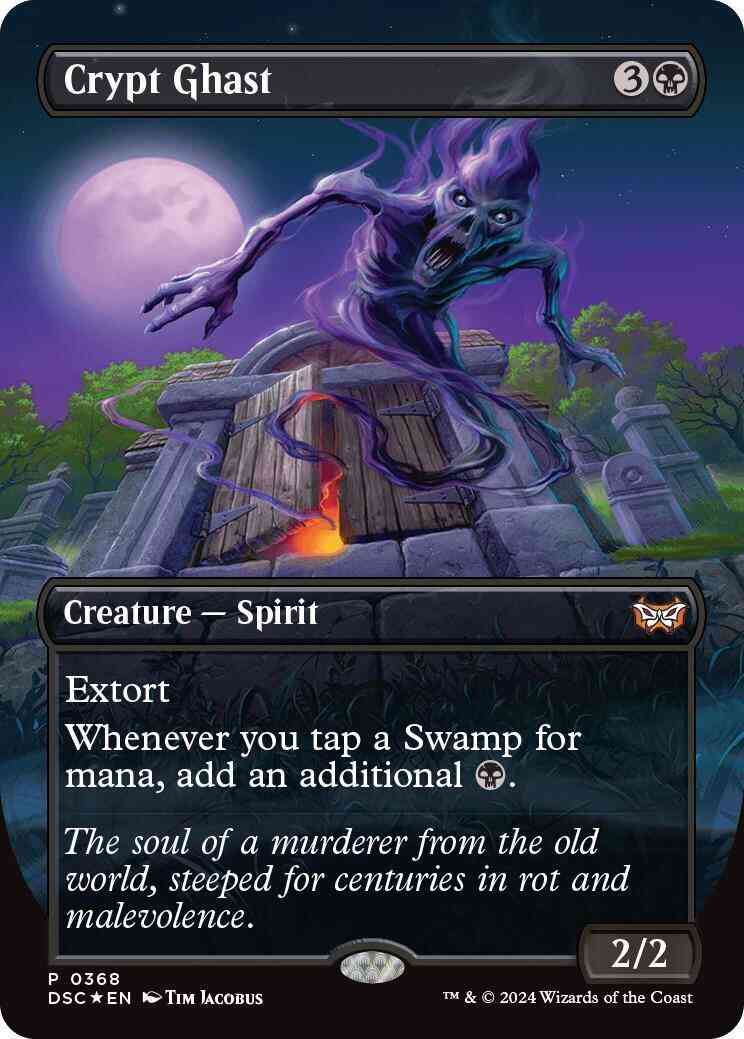 Crypt Ghast [368] [Borderless] [Bundle] [Duskmourn: House of Horror: Commander] [Foil]
