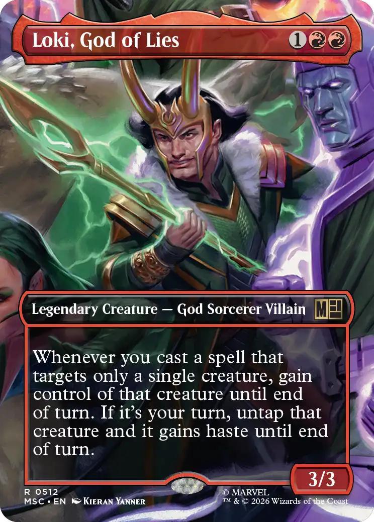 Loki, God of Lies [512] [Borderless] [Scene] [Marvel Super Heroes: Commander] [Non-Foil]