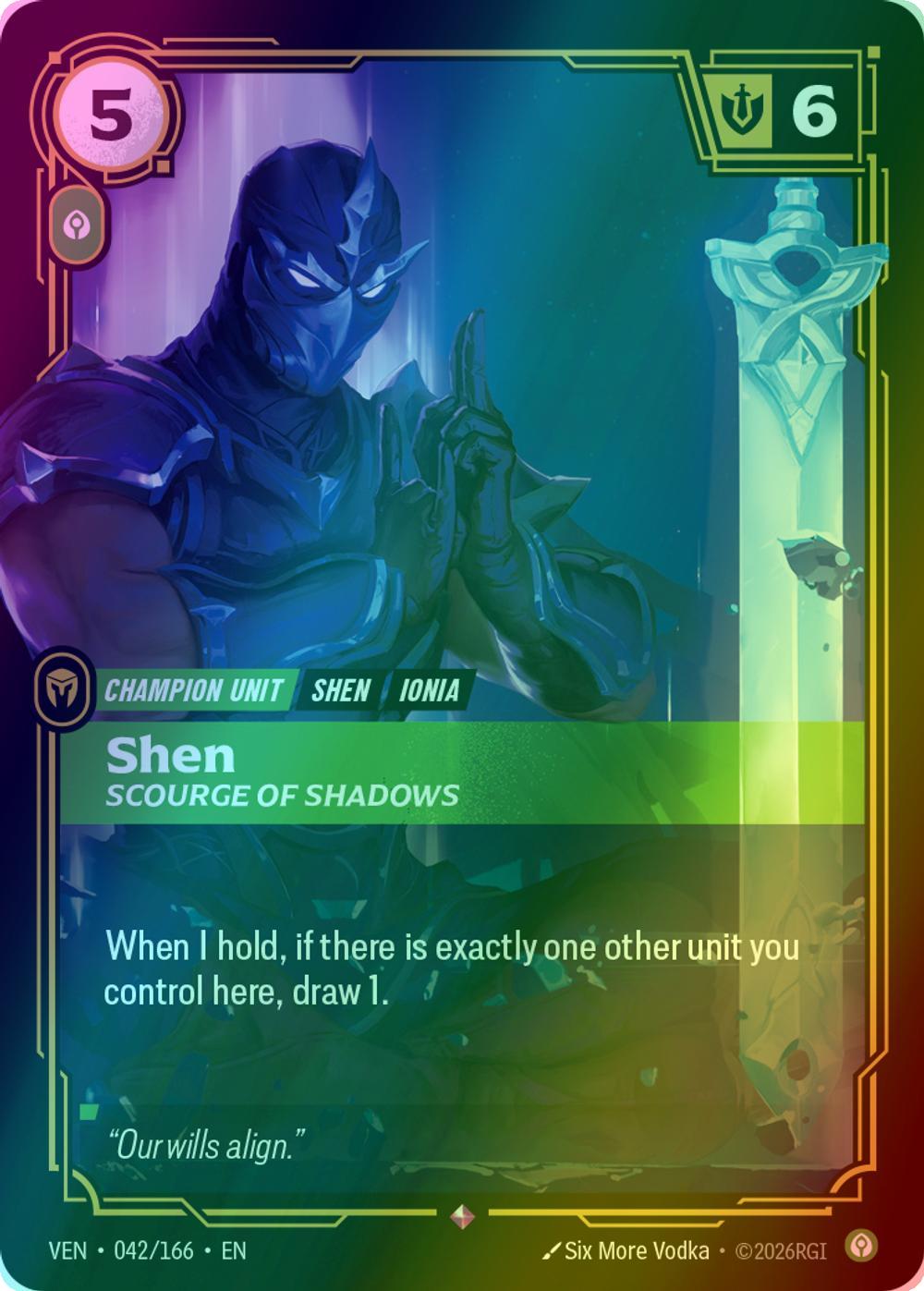 Shen, Scourge of Shadows - 042/166 [Vendetta] [Foil]