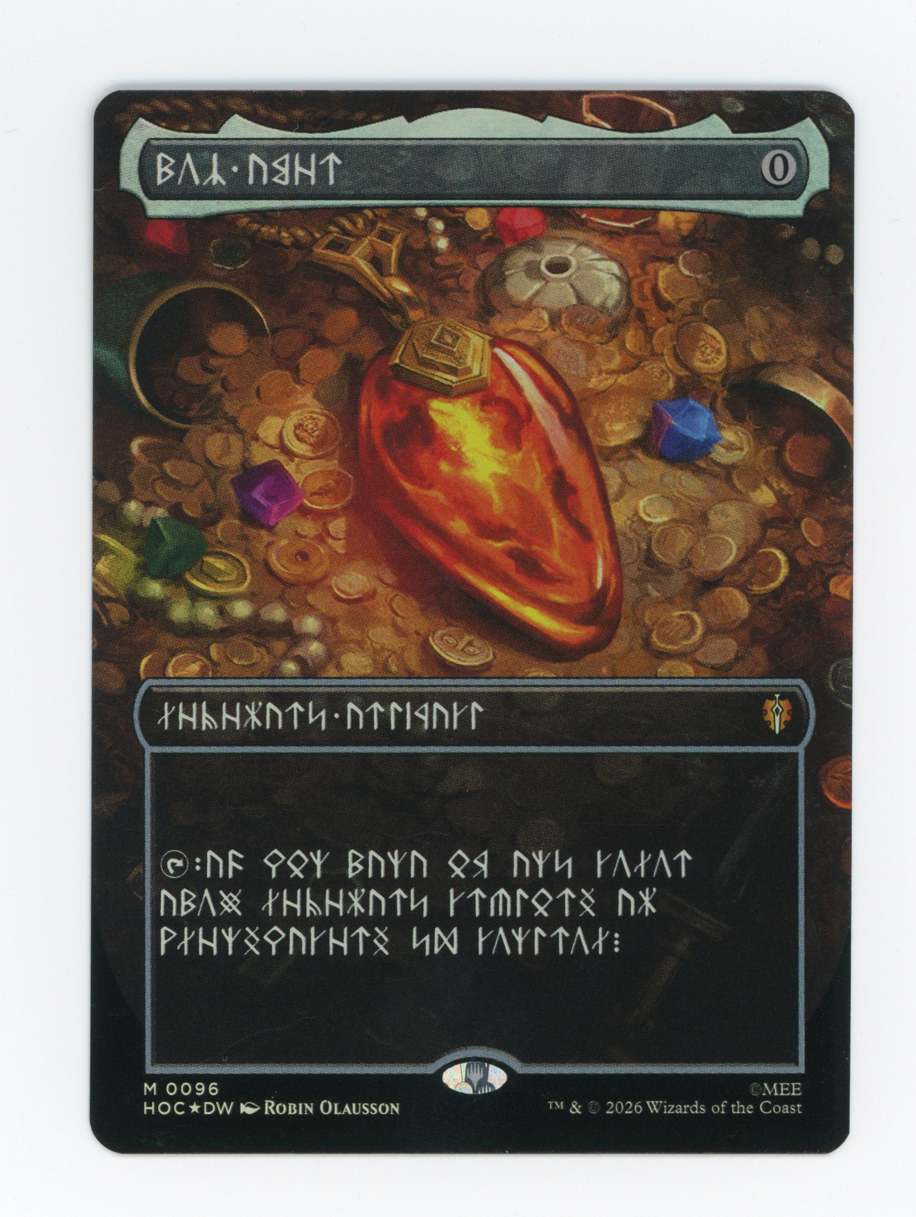 Mox Amber — Dwarvish|Borderless|Dwarvish Language|Foil — ID 20238