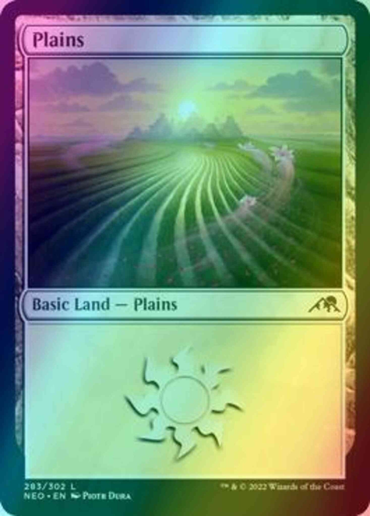 Plains [283] [Kamigawa: Neon Dynasty] [Foil]