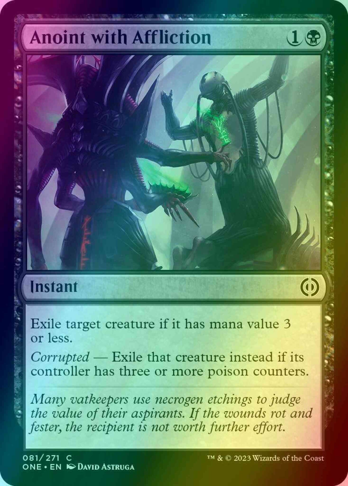 Anoint with Affliction [81] [Phyrexia: All Will Be One] [Foil]