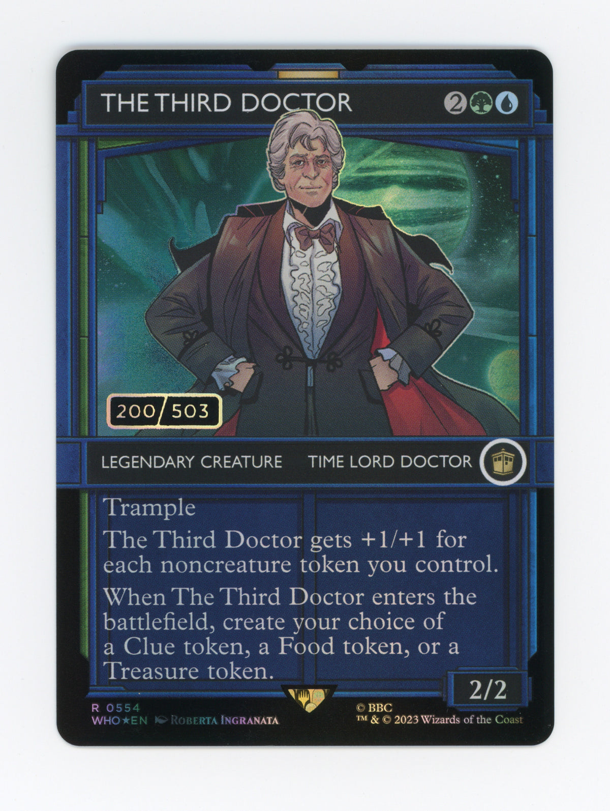 The Third Doctor — Serial Numbered|200/503|TARDIS Showcase|Foil — ID 20408