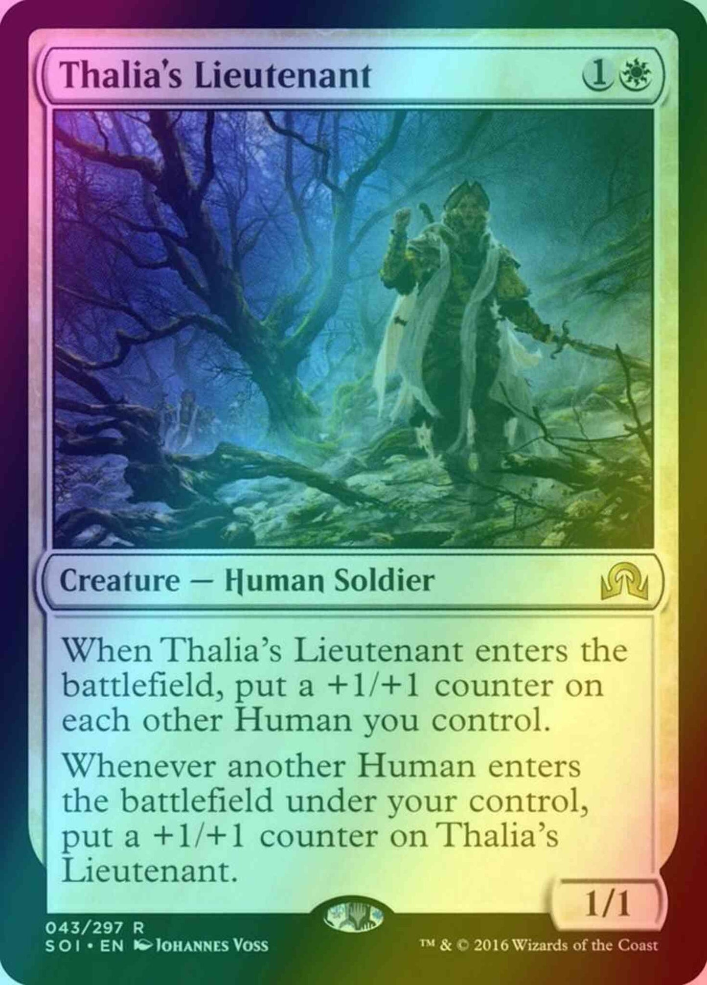 Thalia's Lieutenant [43] [Shadows over Innistrad] [Foil]