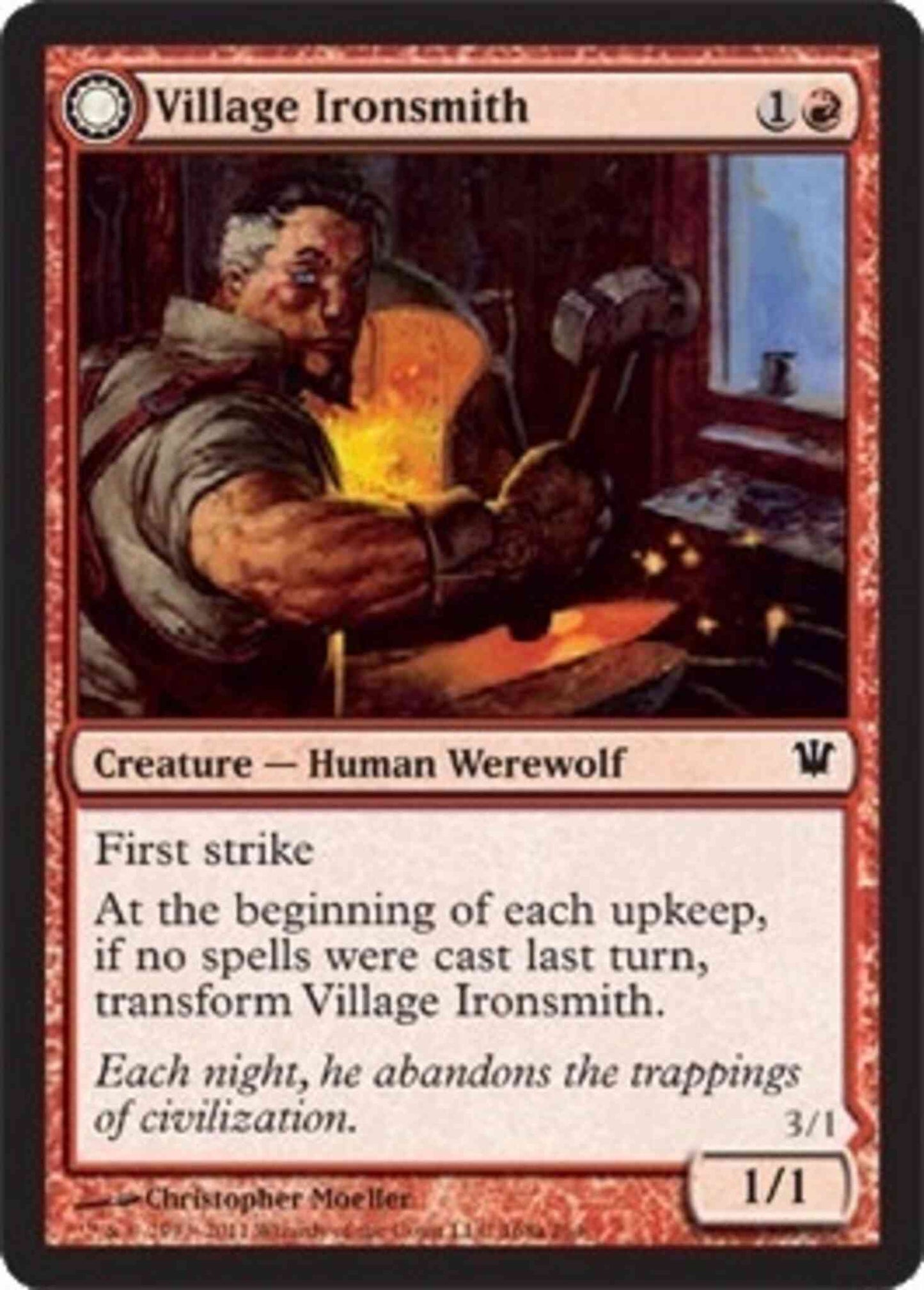 Village Ironsmith // Ironfang [168] [Innistrad] [Non-Foil]