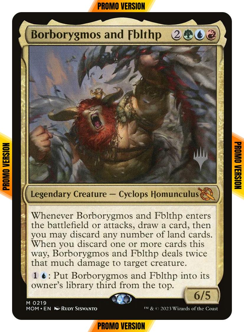 Borborygmos and Fblthp [219p] [Promo Pack] [March of the Machine: Promos] [Non-Foil]