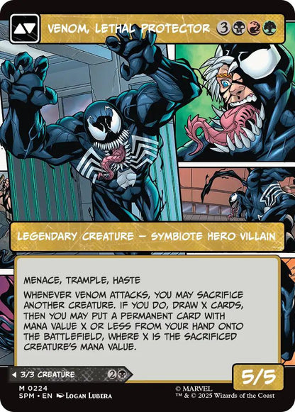 Eddie Brock // Venom, Lethal Protector [224] [Borderless] [Panel] [Marvel's Spider-Man] [Non-Foil]