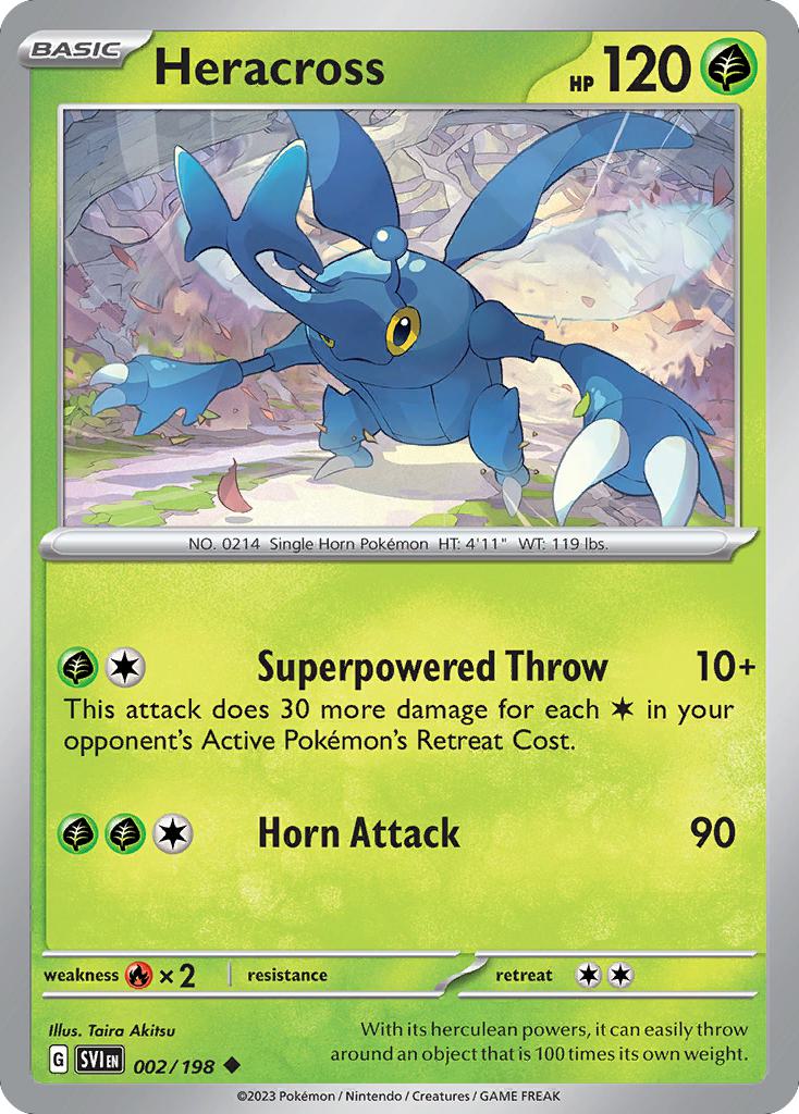 Heracross - 002/198 - Uncommon [sv01-002] [Non-Holo]