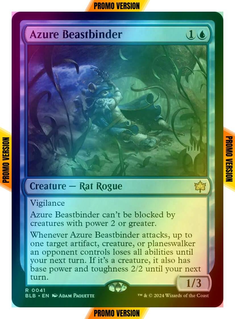 Azure Beastbinder [41p] [Promo Pack] [Bloomburrow: Promos] [Foil]