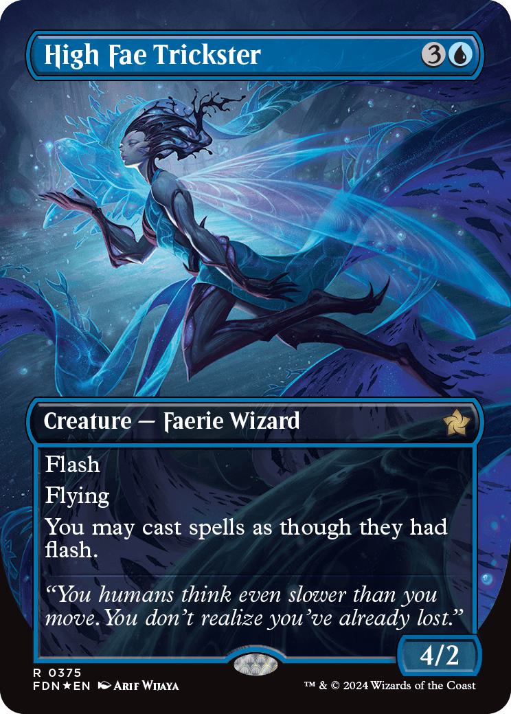 High Fae Trickster [375] [Borderless] [Foundations] [Mana Foil]