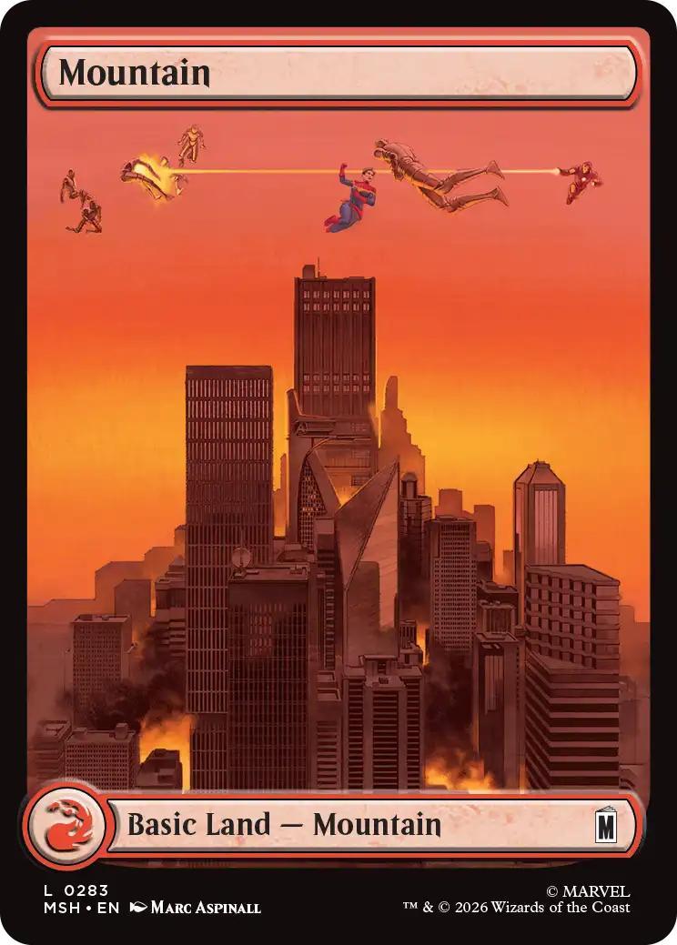 Mountain [283] [Full Art] [City Chaos] [Marvel Super Heroes] [Non-Foil]