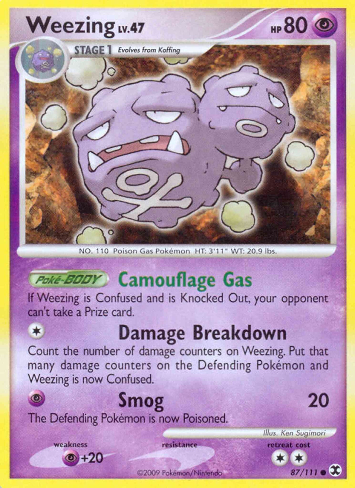Weezing - 87/111 - Common [pl2-87] [Non-Holo]