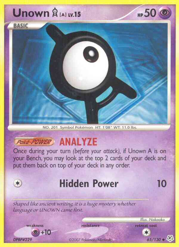 Unown A - 65/130 - Uncommon [dp1-65] [Non-Holo]