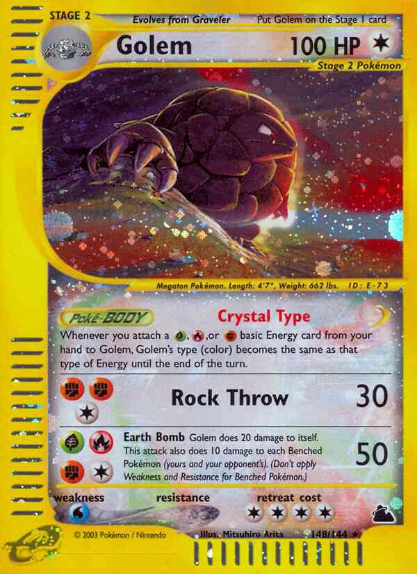 Golem - 148/144 - Rare [ecard3-148] [Holo]