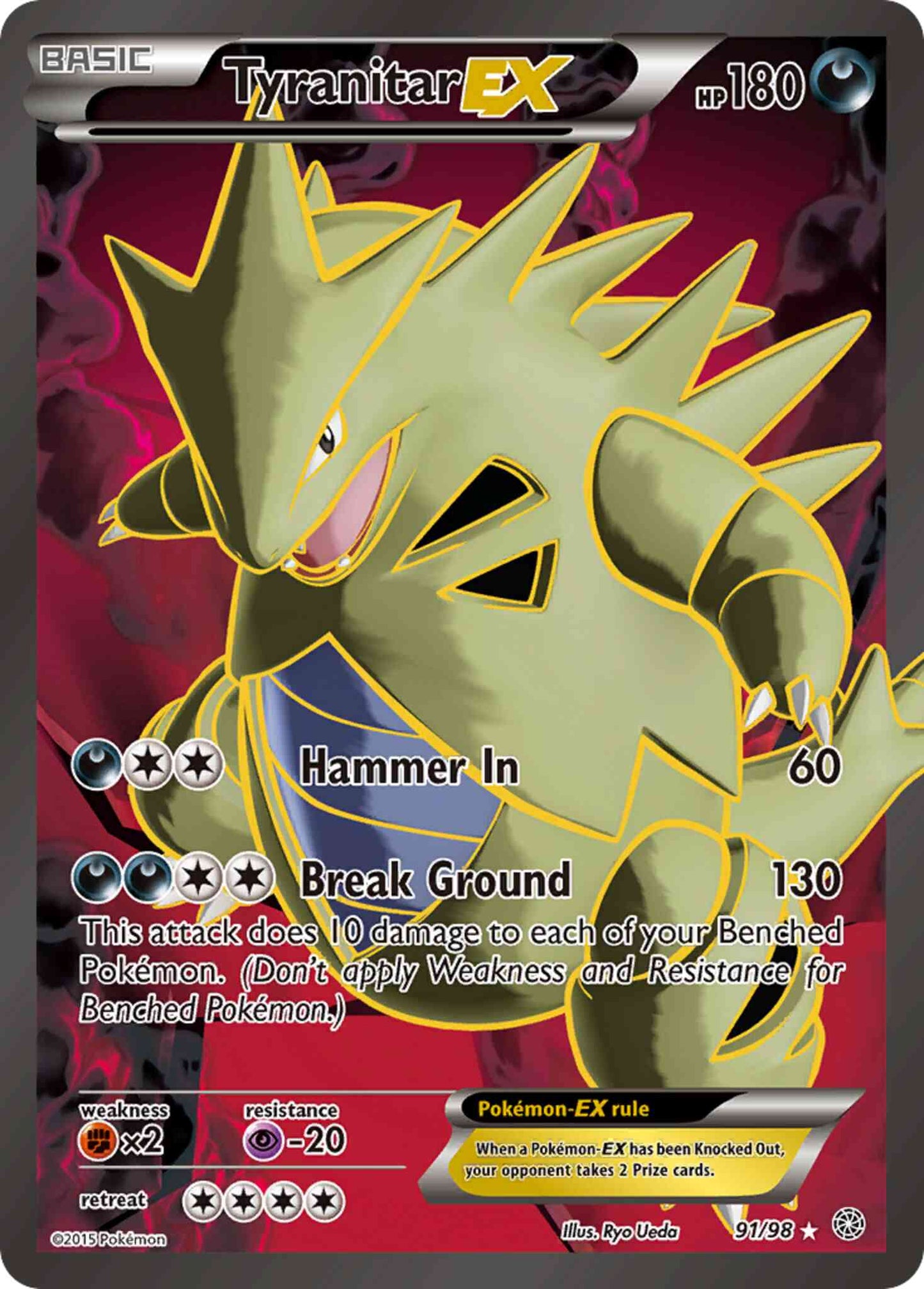 Tyranitar-EX - 91/98 - Rare Ultra [xy7-91] [Ultra]