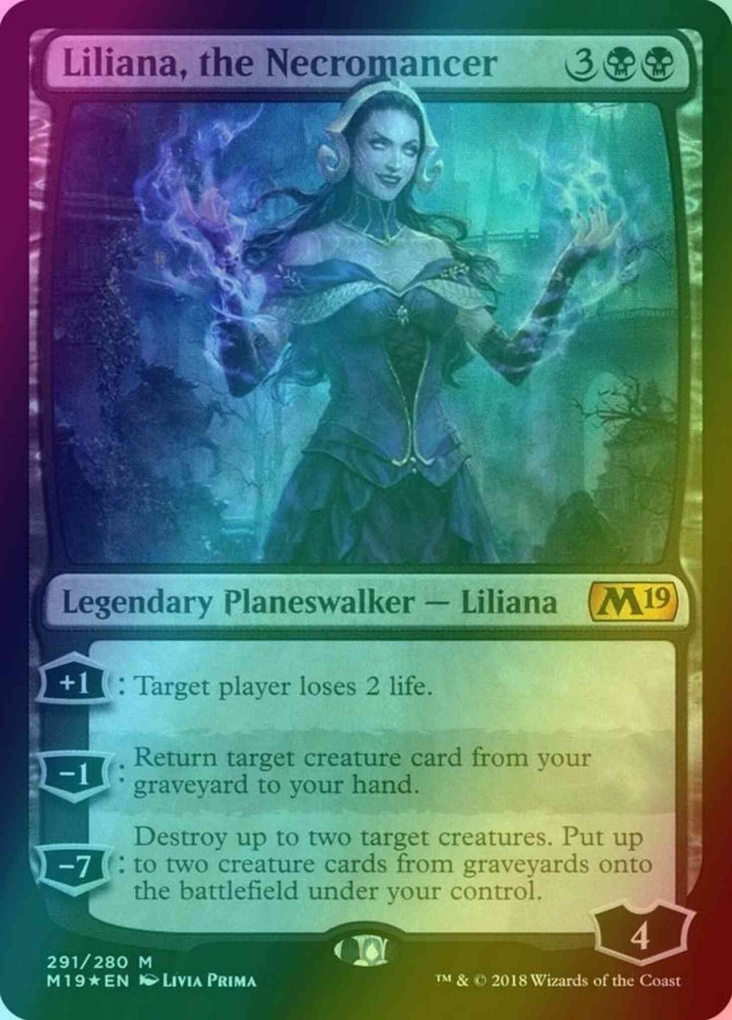 Liliana, the Necromancer [291] [Core Set 2019] [Foil]