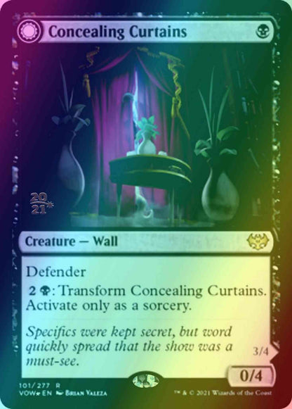 Concealing Curtains // Revealing Eye [Prerelease] [101s] [Innistrad: Crimson Vow: Promos] [Foil]