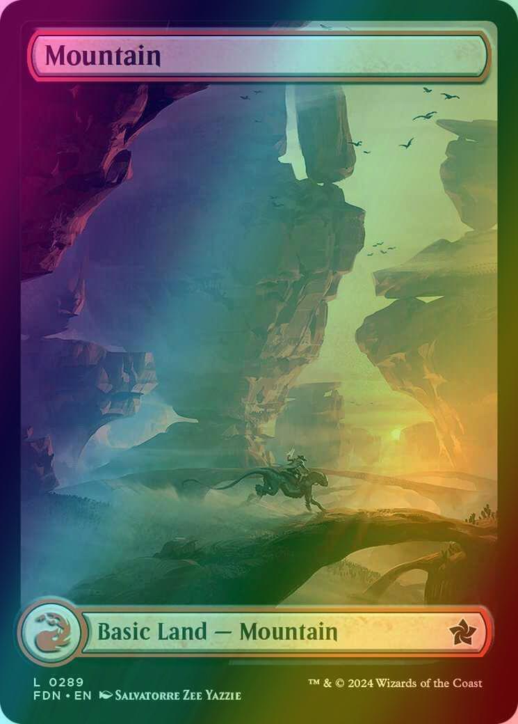 Mountain [289] [Full Art] [Foundations] [Foil]