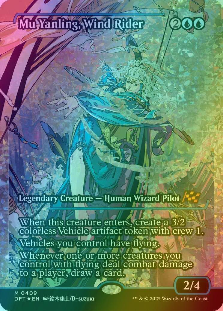 Mu Yanling, Wind Rider [409] [Japan Showcase] [Aetherdrift] [Fracture Foil]
