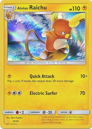 Alolan Raichu - 30/30 - Uncommon - Holo [SM Trainer Kit: Lycanroc and Alolan Raichu] [Holo]