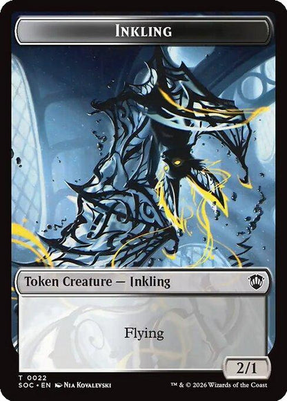 Cat Token (02) // Inkling Token (22) [Secrets of Strixhaven: Commander: Tokens] [Non-Foil]