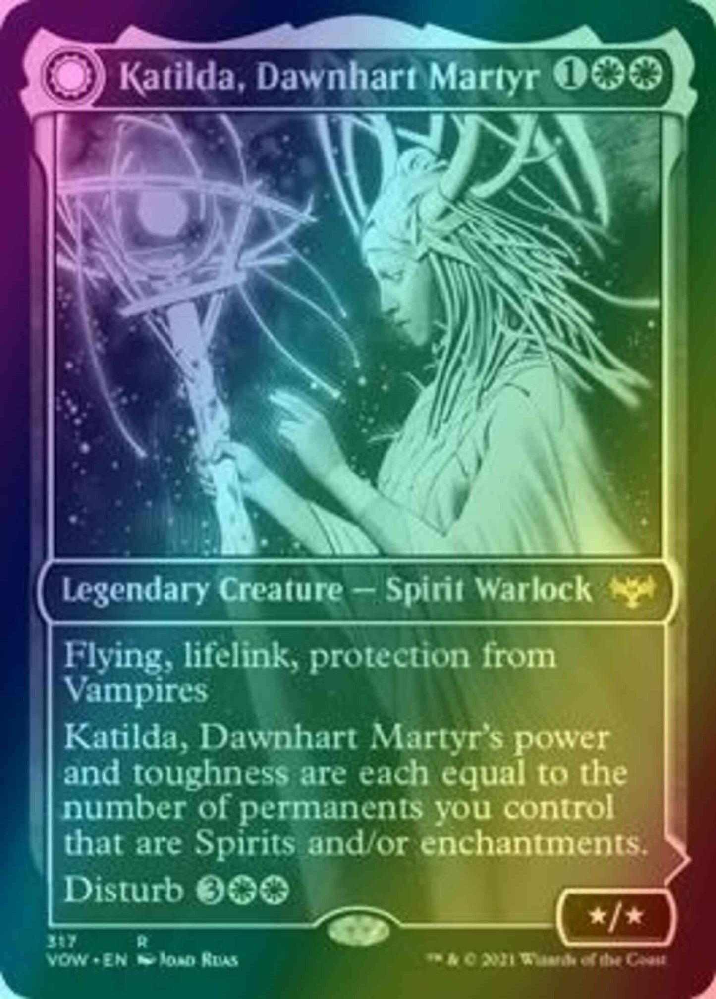 Katilda, Dawnhart Martyr // Katilda's Rising Dawn [317] [Eternal Night Showcase] [Innistrad: Crimson Vow] [Foil]