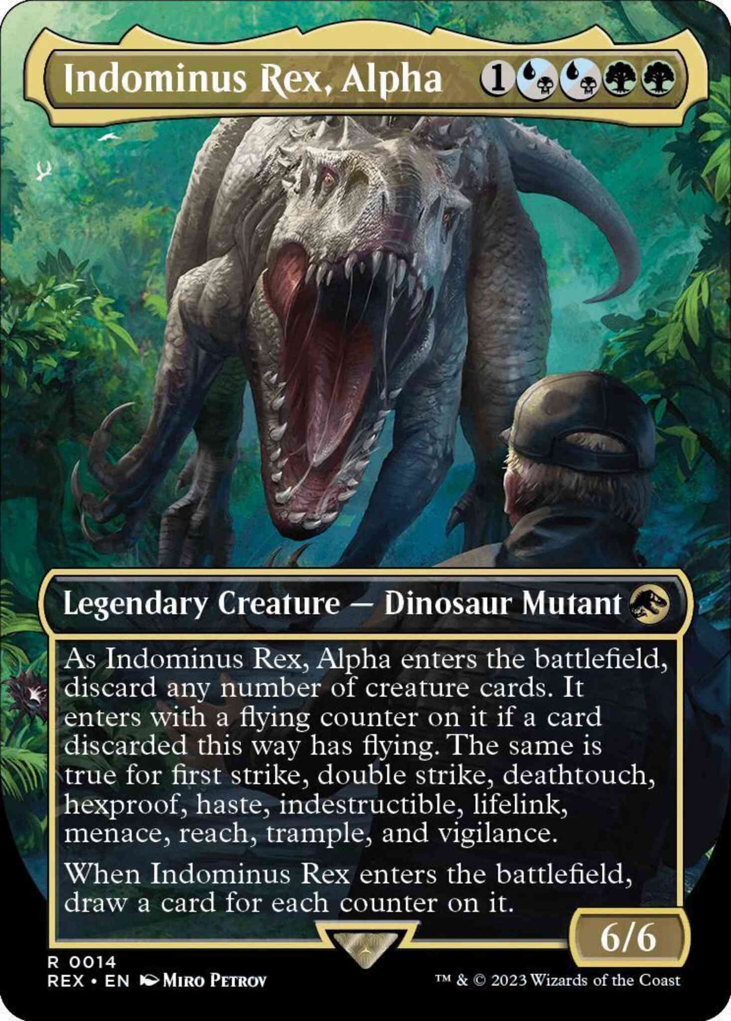 Indominus Rex, Alpha [14] [Borderless] [Universes Beyond: Jurassic World Collection] [Non-Foil]