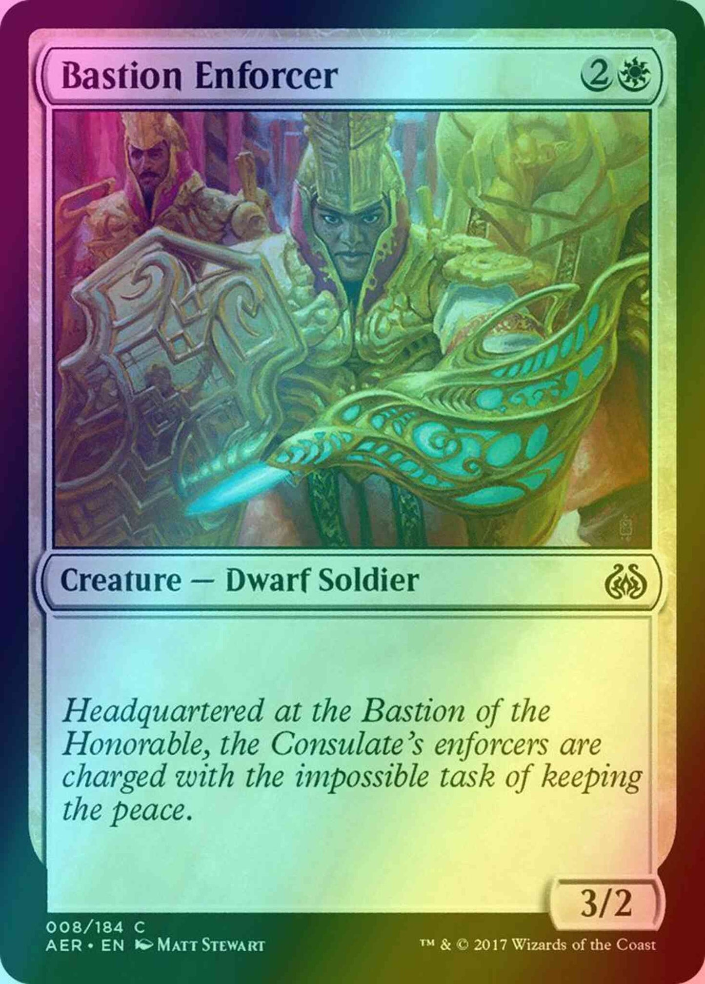 Bastion Enforcer [8] [Aether Revolt] [Foil]
