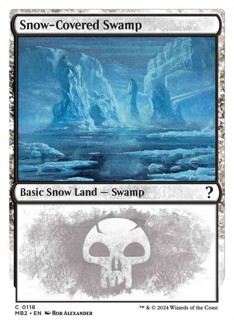 Snow-Covered Swamp [118] [White Border] [Mystery Booster 2] [Non-Foil]