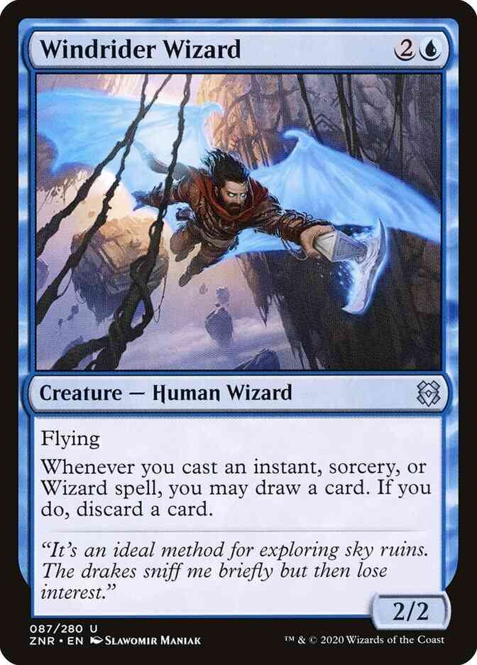 Windrider Wizard [87] [Zendikar Rising] [Non-Foil]