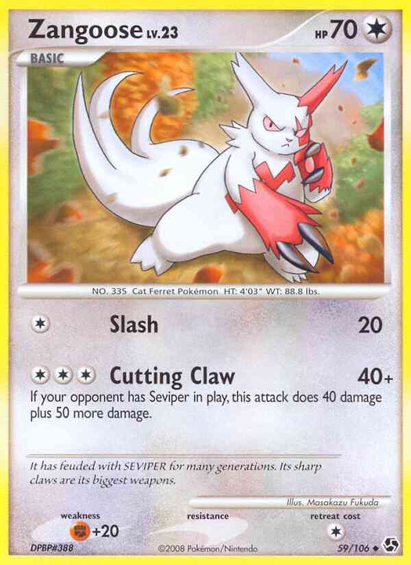 Zangoose - 59/106 - Common [dp4-59] [Reverse Holo]