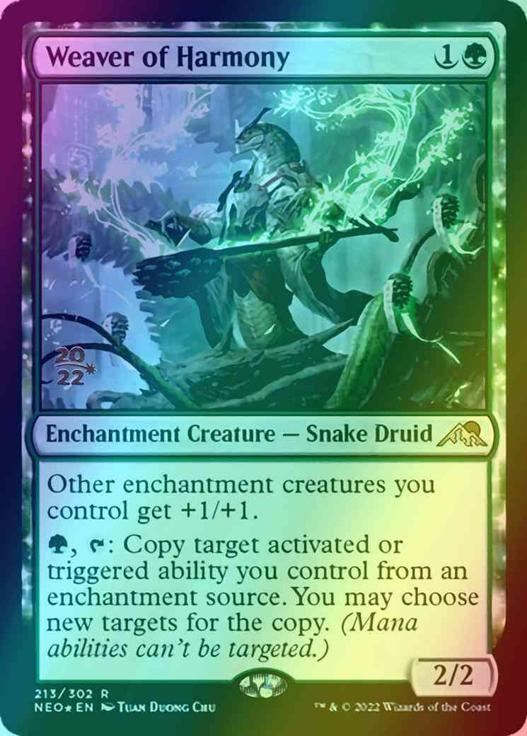 Weaver of Harmony [Prerelease] [213s] [Kamigawa: Neon Dynasty: Promos] [Foil]