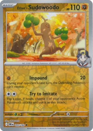 Ethan's Sudowoodo - 093/182 - Common [sv10-093] [Reverse Holo]