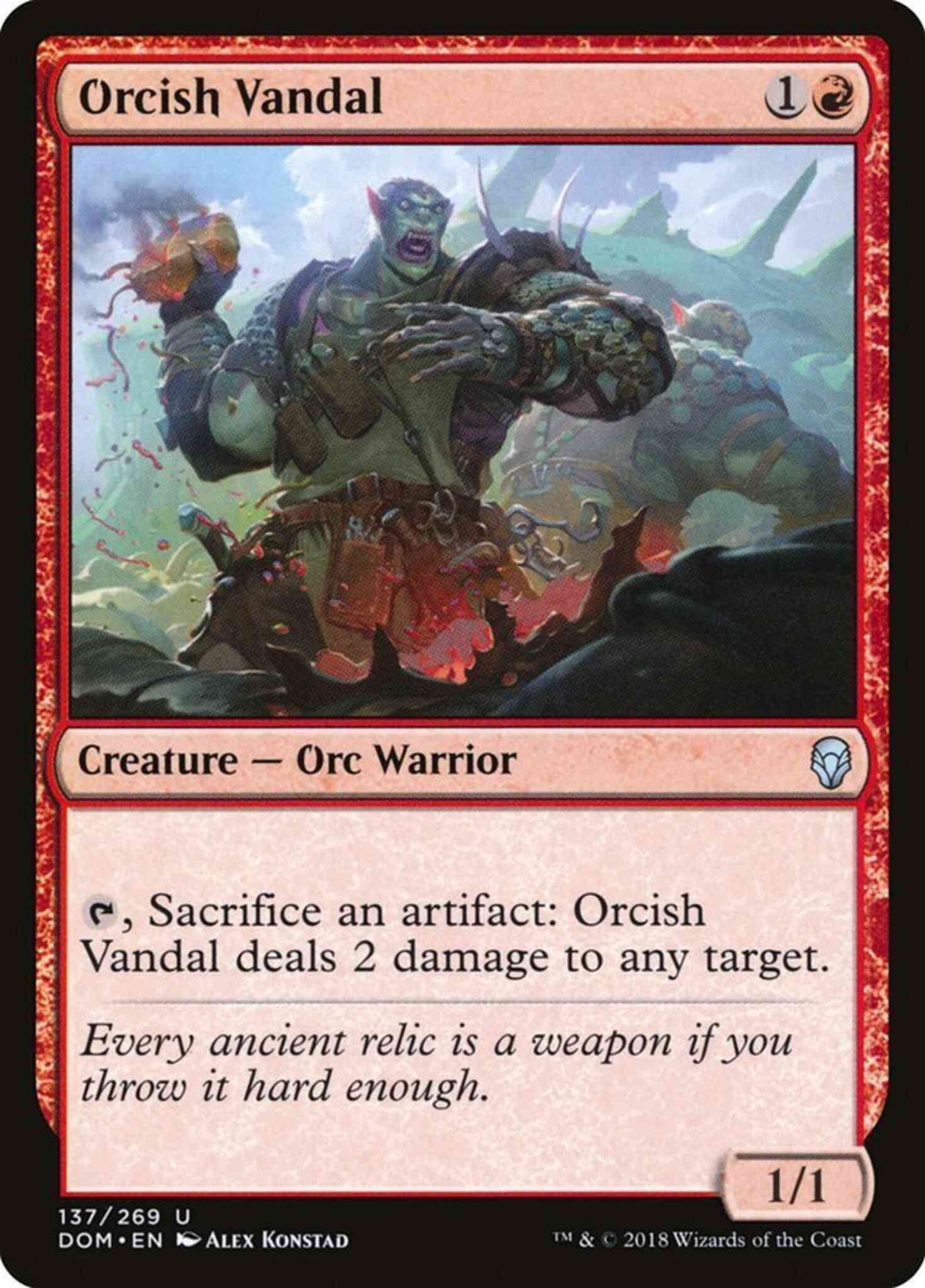 Orcish Vandal [137] [Dominaria] [Non-Foil]
