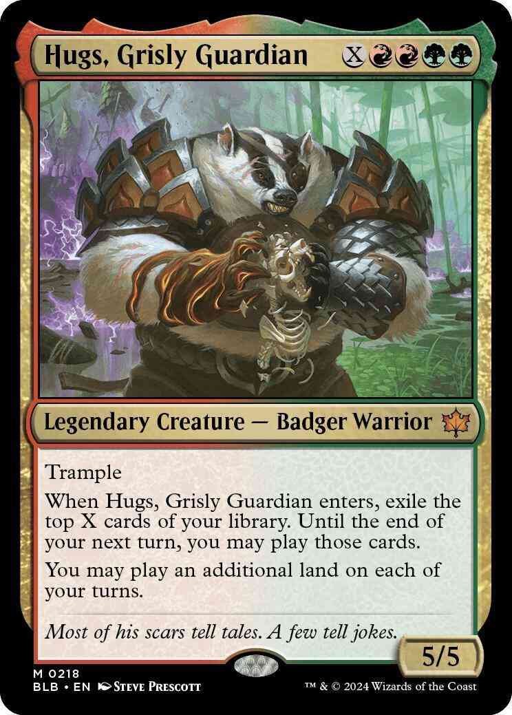 Hugs, Grisly Guardian [218] [Bloomburrow] [Foil]