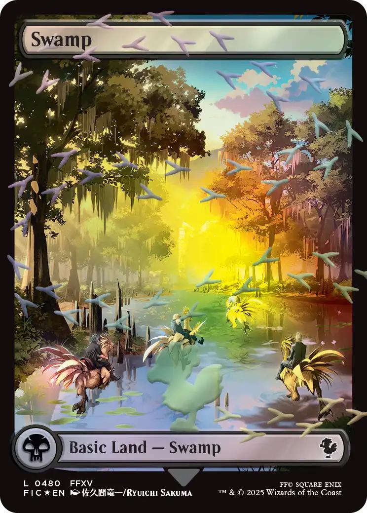 Swamp [480] [Full Art] [FINAL FANTASY: Commander] [Chocobo Track Foil]