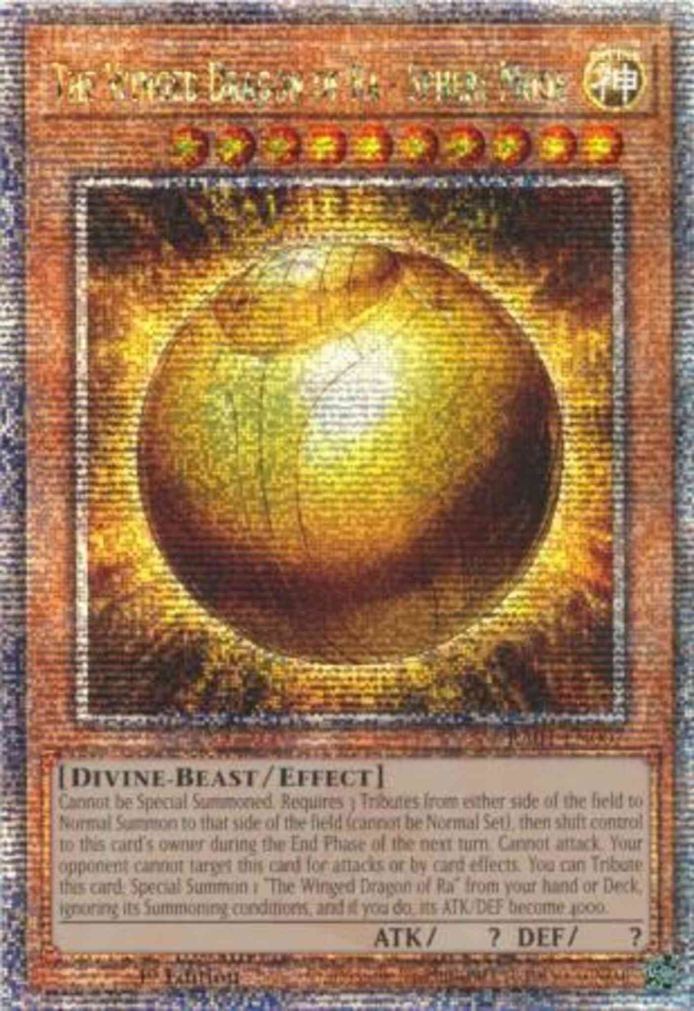 The Winged Dragon of Ra - Sphere Mode - RA01-EN007 - Quarter Century Secret Rare - 1st Edition