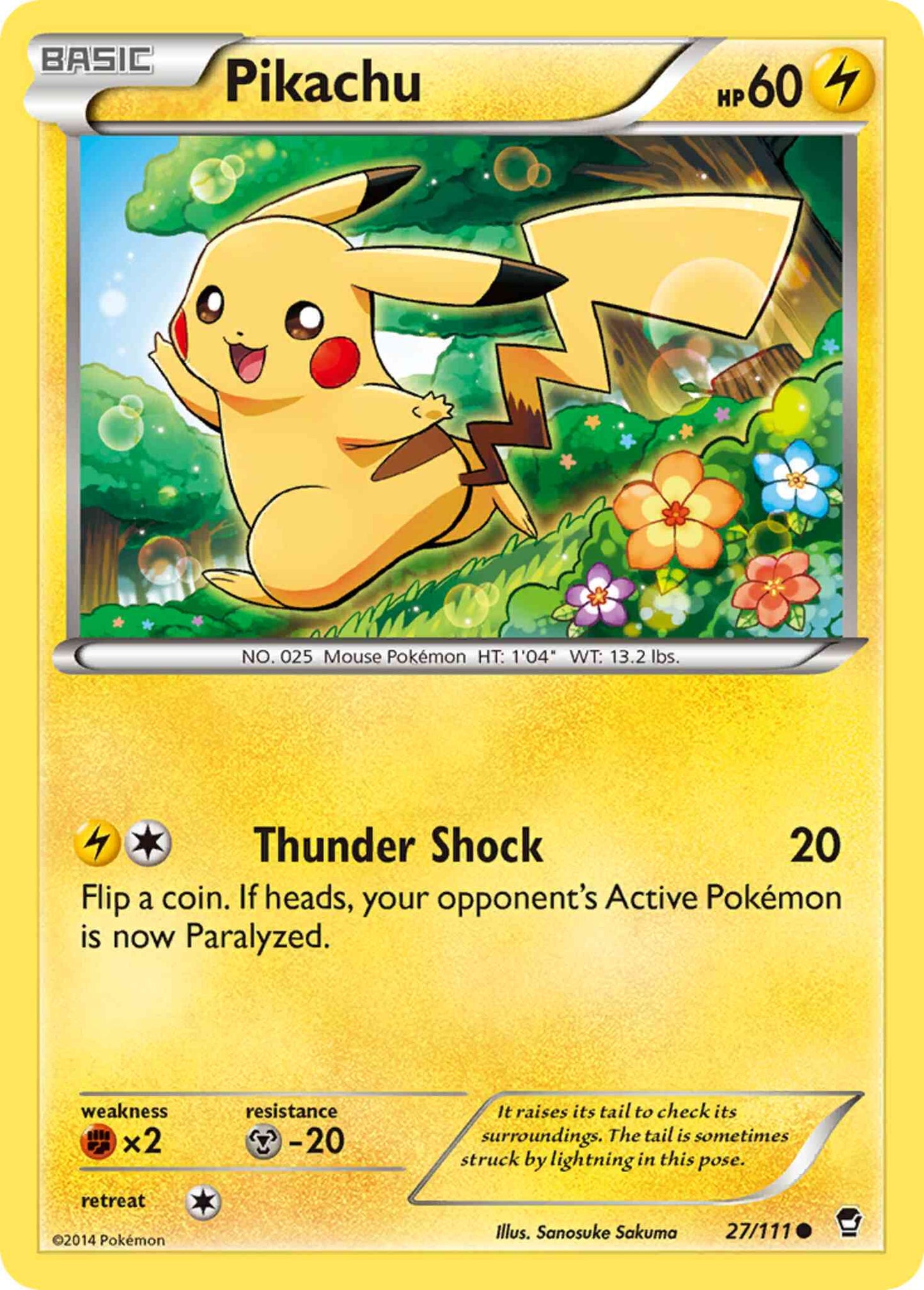 Pikachu - 27/111 - Common [xy3-27] [Reverse Holo]