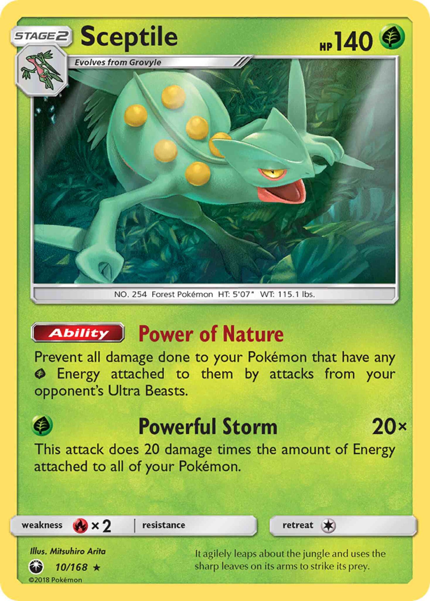 Sceptile - 10/168 - Rare [sm7-10] [Reverse Holo]